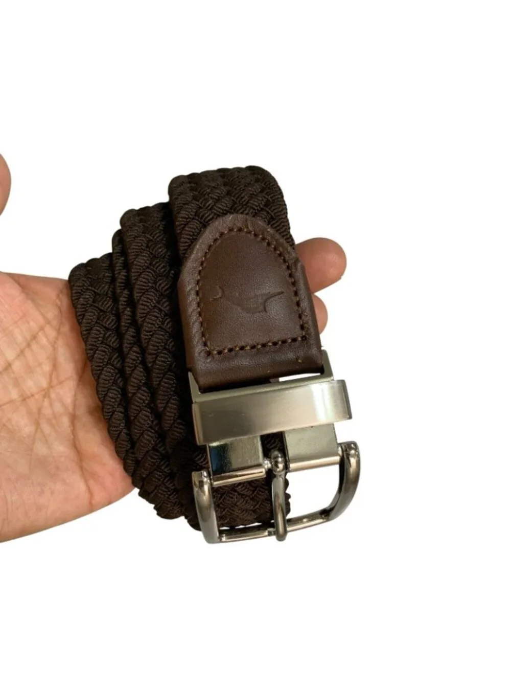 NWT Tommy Bahama Men's L/XL Stretch Reversible Belt Brown & Navy Leather Trim